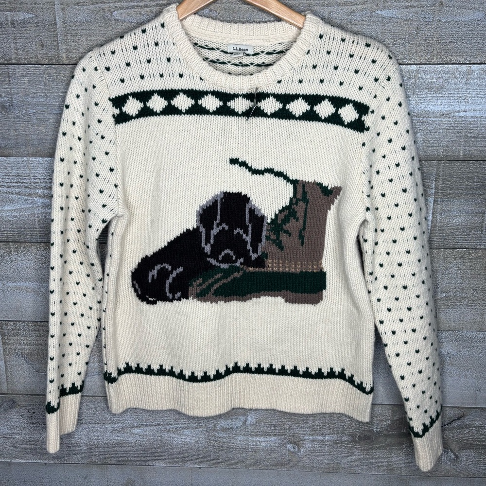 LL Bean Dog Bean Boot Sweater